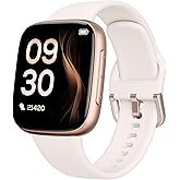 antfit Smart Watch for Women Android & iPhone, 1.85" AMOLED Display,10 Day Battery, 30m Waterproof Swimming, Answer/Make Calls, Fitness/Heart Rate/Sleep Tracker/100 Sports, Beige