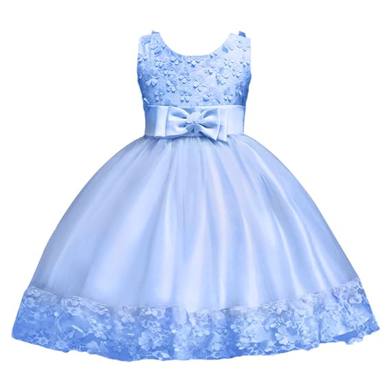 FYMNSI Kinder Mädchen Partykleid Blumen Tutu Prinzessin Hochzeit Brautjungfer Kleid Blumenmädchen Festlich Abendkleid Kleinki