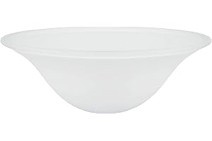 ASPEN CREATIVE CORPORATION Aspen Creative Frosted 23100-01A Transitional Style Replacement Torchiere Glass Shade, 5" high x 12-7/8" Diameter, 12-7/8" x 5"