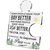 Thank You Gifts for Women Men Coworkers, Friendship Gift Goodbye Farewell Leaving Gifts for Coworkers Co Workers Some People Make Your Day Better Acrylic Puzzle Piece Plaque Sign Office Desk Decor
