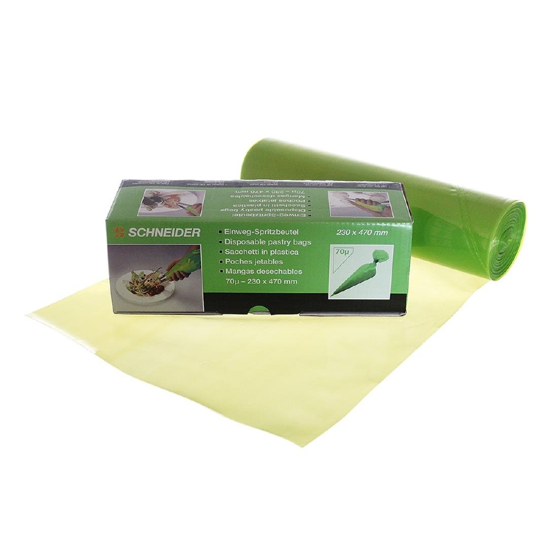 Schneider GT123 Green Disposable Pastry Bags, 47 cm (Pack of 100)