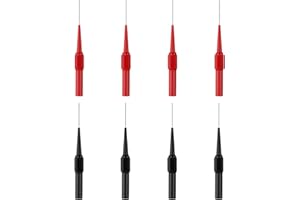 8 PCS Test Probe, Multimeter Probes Copper Test Leads Stainless Steel Needle Probes Silicon Back Probe Pin for Automotive, Te