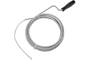 Katzco Professional Slow Drain Cleaner and Clog Remover - 1 Pack - 10 Foot – for Sink, Dredge, Pipeline, Bathroom, Tub, Toilet, Kitchen, Septic System, Plumbers, and More