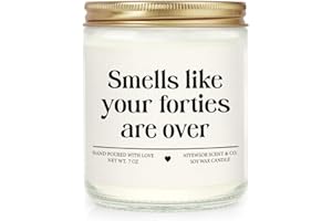 Niyewsor 50th Birthday Gifts for Her Him, Fifty Birthday Candle, 1975 50th Birthday Decorations for Women Men, 50 Year Old Bday Gifts for Friend, Sister, Mom, Dad, Handmade, 7oz