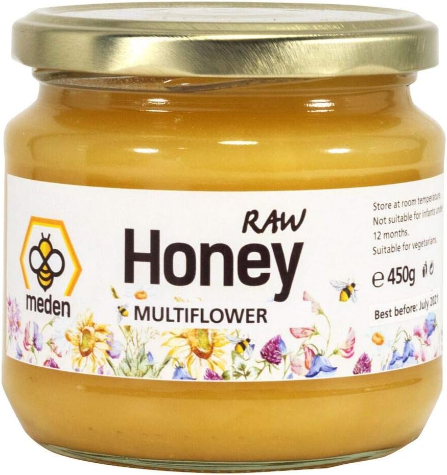 100% Raw Honey Natural Raw Wild Flower Unfiltered Unheated Unpasteurised Honey (900g)