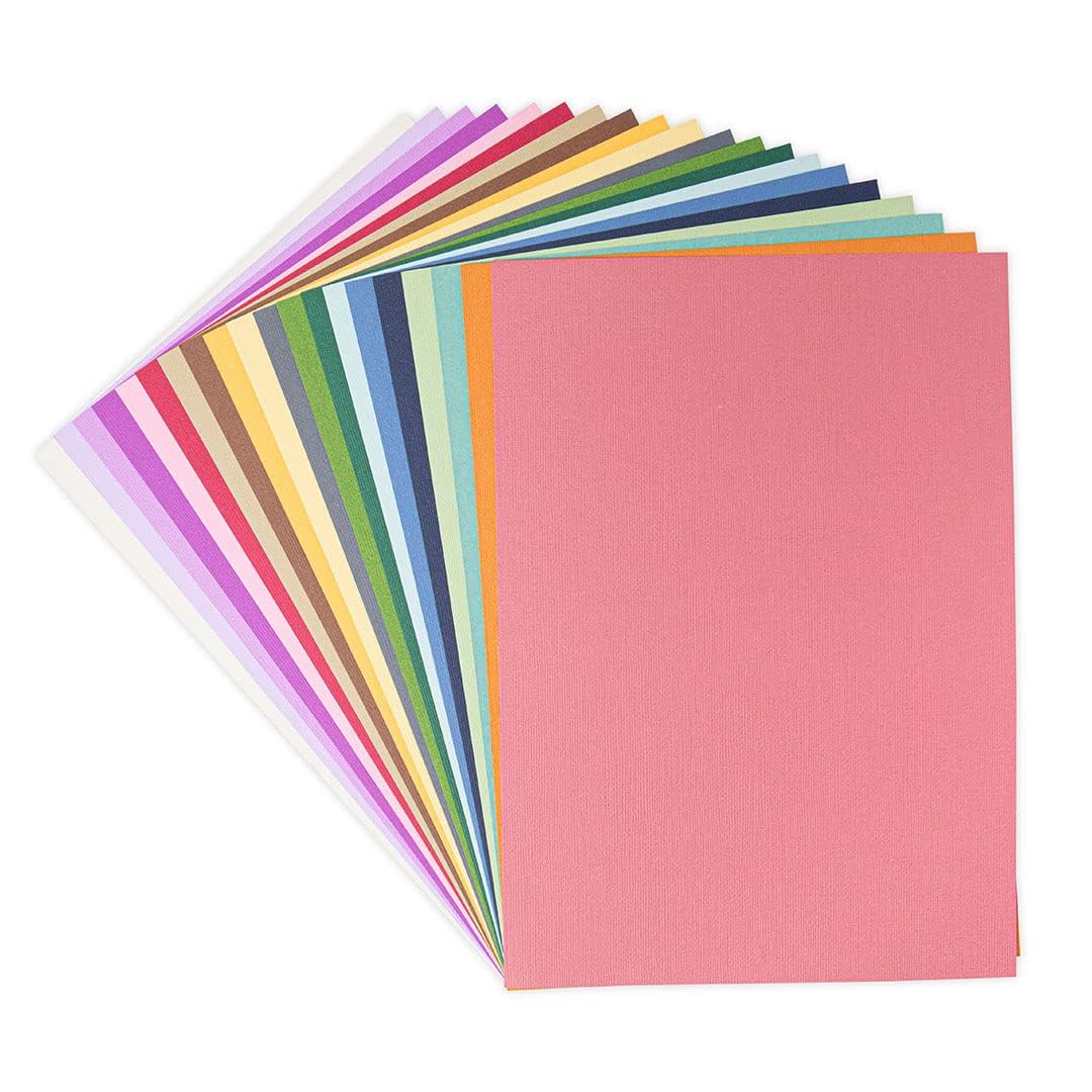 Sizzix Surfacez Cardstock 216gsm - 80PK (20 Muted Natural Pastel Colours) — image 1
