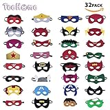 TEEHOME Superhero Masks Party Favors with 32pcs Perfect Fit For Children Aged 3+
