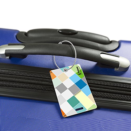 Vakoo Luggage Tags Travel Bag Tags PVC Baggage Tags ID Label Identifier for Suitcase and Handbag (8 Pack)