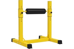 Soozier Bulgarian Split Squat Stand, Single Leg Squat Stand, 12-Level Adjustable Squat Roller for Lower Body Strength Training