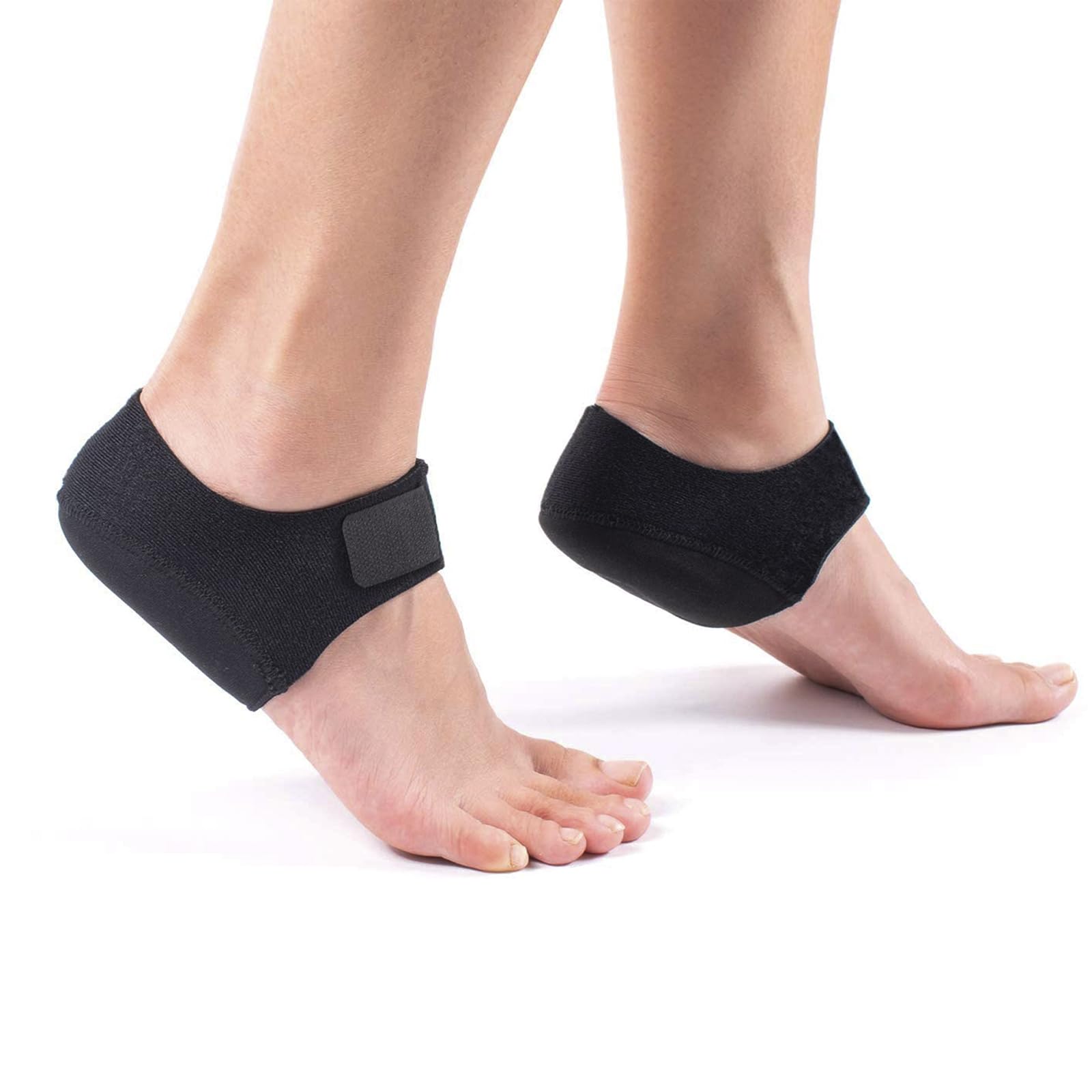 Photo 1 of MIAYOHO Plantar Fasciitis Heel Cups for Heel Pain ?Updated Version? Protectors Sleeves Pads, Support for Spur, Women and Men (Black, M 8.5-12 / W 10-13)