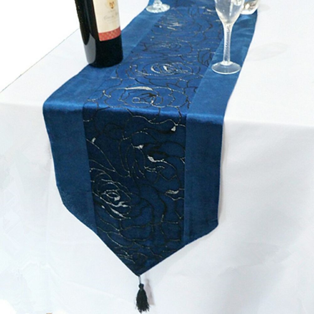 Best blue damask table runner