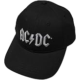 Men's AC/DC Silver Logo Baseball Cap Black