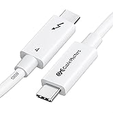 Cable Matters [Intel Certified] 40Gbps Active Thunderbolt 4 Cable 6.6 ft with 100W Charging and 8K Video, White - Fully Compatible with USB C/USB-C, USB4, and Thunderbolt 3