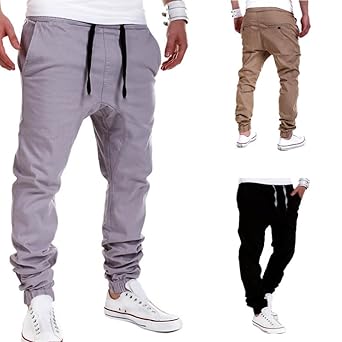 Zhhlinyuan Hombre Teens Elegante Casual Pantalones Rectos