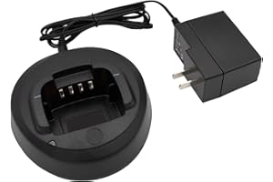 KASLNOUO CP185 Battery Charger for Motorola CP100D CP1200 CP1300 CP1660 CP1600 Radio PMLN5228 PMNN4081 PMNN4476A