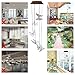 FC-Fancier Solar Wind Chimes,[2019 Upgrade] Charging by USB and Solar Energy Solar Color-Changing Solar LED, Mobile Wind Chime,LED Waterproof Wind Chimes for Home/Party/Night/Garden/Festival Decor/