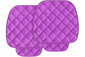 8SANLIONE Seat Cover for Car, 2 Pack Car Front Seat Protector, Universal Seat Cushion for Most Cars, Vehicles, SUVs and More, Soft Comfort, Car Interior Accessories for Men Women (Purple)