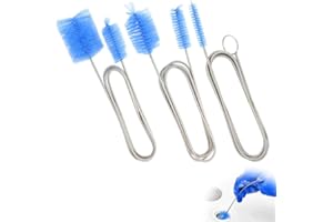 3 PCS Drain Brush Set Flexible Long Stainless Steel Tube & Double-Ended Brushes for Kitchen Sink Drain Pipe and Long Pipe Cle