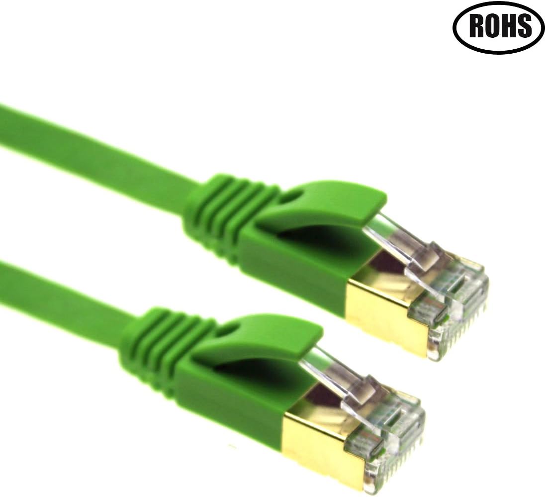 1m Ethernet Cable Cat6 Flat,A.P Network wire Cat .6a / 5e / 5 Ethernet Patch cord,Internet Cable with Rj45 Snagless Connectors （Green）