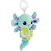 Lamaze Alise the Axolotl Clip-On Car Seat and Stroller Toy | Crinkle Sounds, Soft Plush Texture, Sensory Toy For Babies, Baby Gifts for Registry, Ages 0 Months And Up