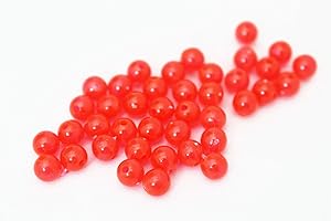 Tigofly 200 pcs/lot Plastic 6mm Round UV Red Fishing Beads Hard Floating Bobber Bulk Beads Fishing Accessories