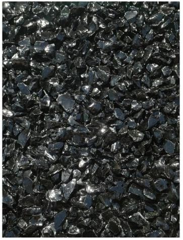 Exotic Pebbles & Aggregates EG02-L02S Landscape Glass, 2-Pound, Black