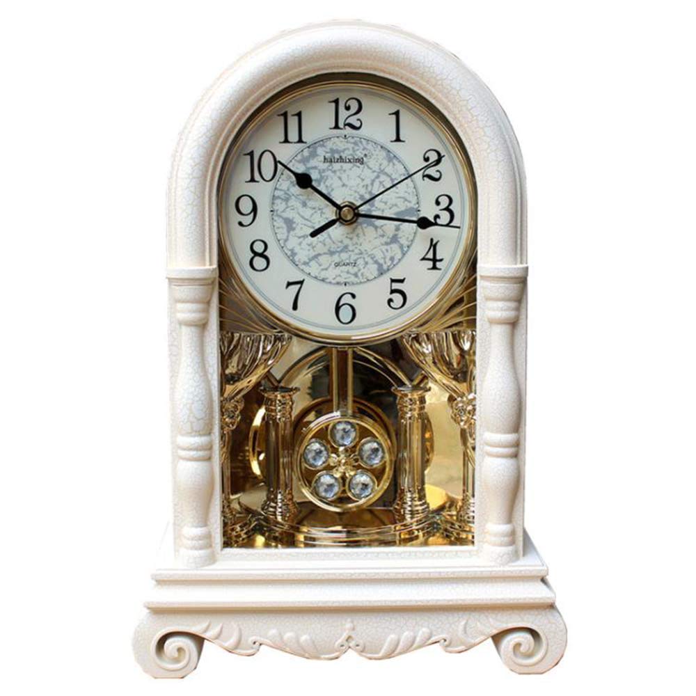 Wooden Pendulum Mantle Mantel Quartz Battery Clock with Westminster or