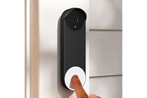 PUUUCI Silicone Case for Google Nest Hello Doorbell (Battery) 2021 Cover - Weatherproof Protective Nest Doorbell Silicone Skin Case (Black)
