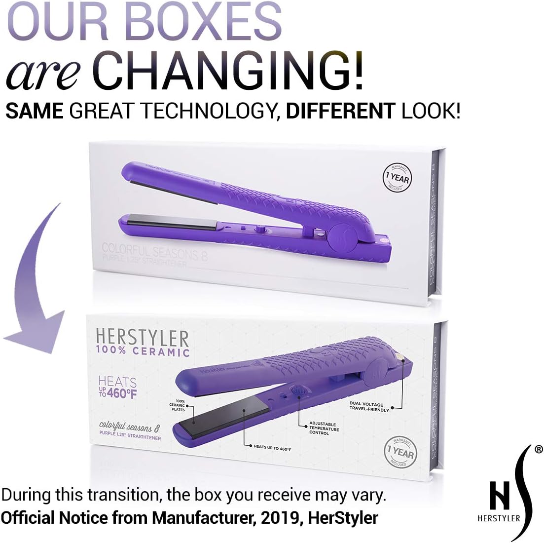 herstyler colorful seasons ceramic flat iron