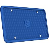 Rightcar Solutions Silicone License Plate Frame Rust Proof, Rattle Proof, Weather Proof Universal License Plate Holder for Front Or Rear, Street Legal, No Obstruction - Blue
