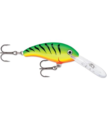 dancing minnow fishing lure Rapala Shad Dancer Crankbait, Diving Hard Bait Lure, Bass Walleye and Pike Lure, Tight Wiggle, 2-3/4