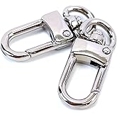 VersaKits 10 Pcs Heavy Duty Swivel Clips Silver Small Lobster Claw Clasps Push Gate Trigger Snap Hooks Arch Style for Sewing Purse Bag Jewelry Making