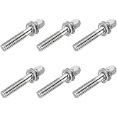 MECCANIXITY Drum Tension Rods M6 x 30mm for Bass Drum Hardware Parts Accessory Pack of 6