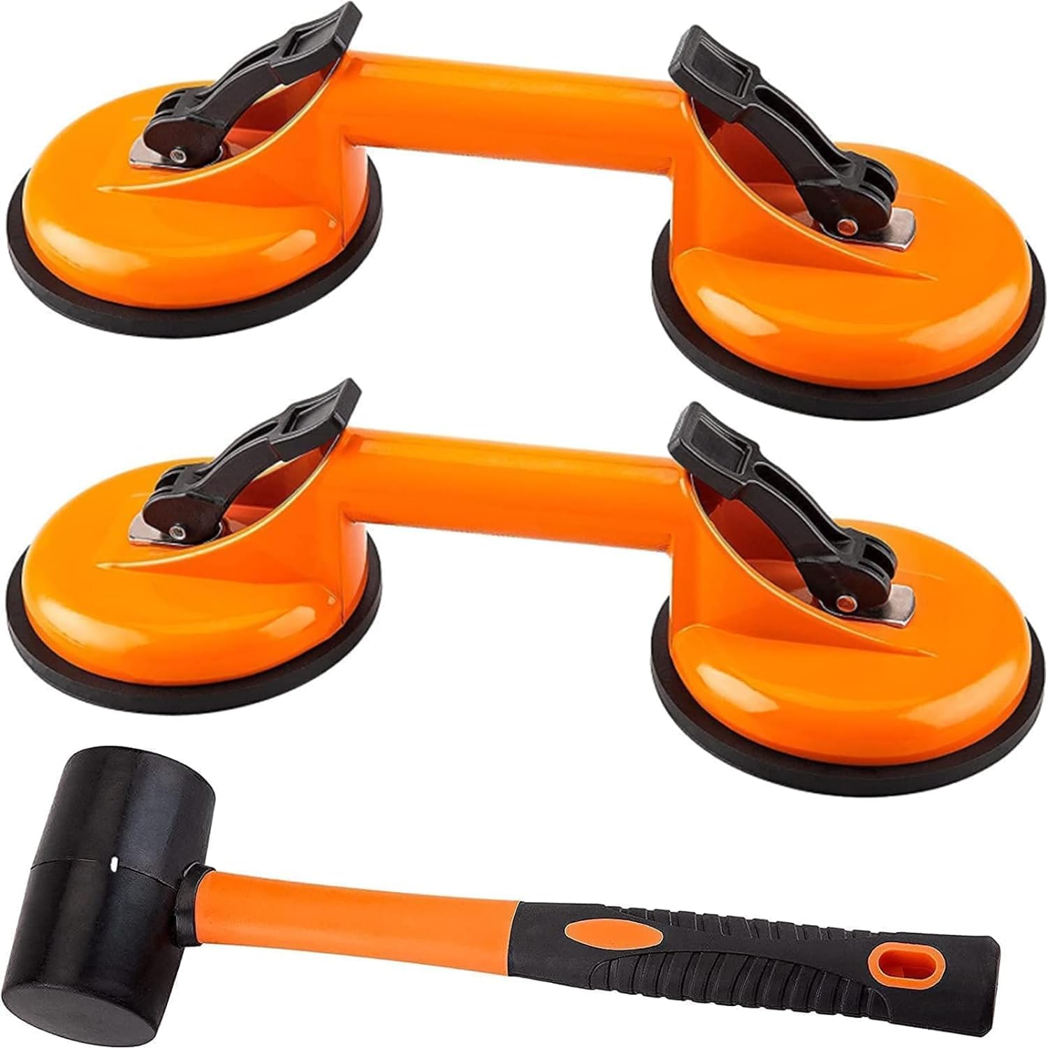 Floor Gap Fixer Tool for Laminate Floor Gap Repair Include Heavy Duty Aluminum Suction Cup and Mallet - Can't Use on Scraped Surface