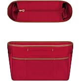 GIVLEFLY Extra Large Purse Organizer Insert for Tote Bag, Lightweight Handbag Organizer with Multiple Pockets, Structured Bag Insert，Red