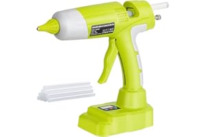 Taingwei Cordless Hot Glue Gun Kit for Ryobi 18v Battery,100W LED Digital Hot Melt Glue Gun with 10pcs 0.43'' Hot Glue Sticks for Home Repair, Arts & Crafts (Battery not included)