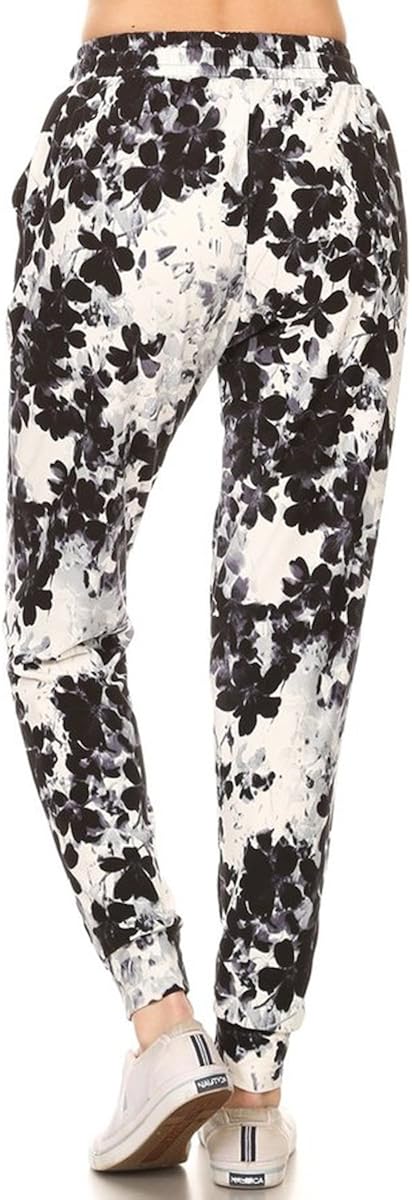 Leggings Depot Women's Popular Print High Waist Premium Jogger Track Pants(S-3X) BAT1: Clothing