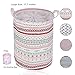 AOWIN Laundry Basket for Dorm, Collapsible Waterproof Dirty Clothes Hamper with Large Size 13.7X 17.7inches for Home, Office, Closet, Bedrooms, Bathrooms, College Dorm (Pink(17.7))