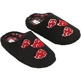 Bioworld Naruto Akatsuki Patch Logo Women's Black Scuff Slippers