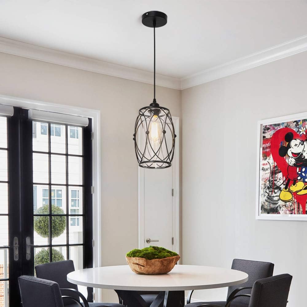 Pendant Lighting Fixture Modern Farmhouse Glass Chandelier Hanging Light - - 
