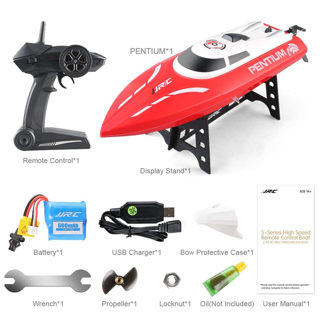 Amazon.com: JJRC S1 2.4GHz 2CH 25KM/h High Speed Mini Racing RC Boat  Waterproof RTR Remote Control Speedboat Toy for Adults Children: MP3  Players & ...
