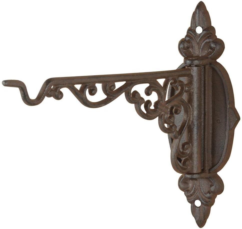 Outdoor Hanging Brackets - Esschert Design LH241 Swivel Hook, Brown