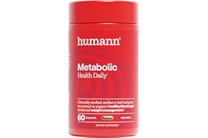 Humann Metabolic Health Daily, Triple-Action Blood Sugar & Glucose Support, Mulberry Leaf Extract & Green Tea Extract Phytosome, Metabolic Balance Supplement, Plant-Based Non-GMO, 60 Capsules