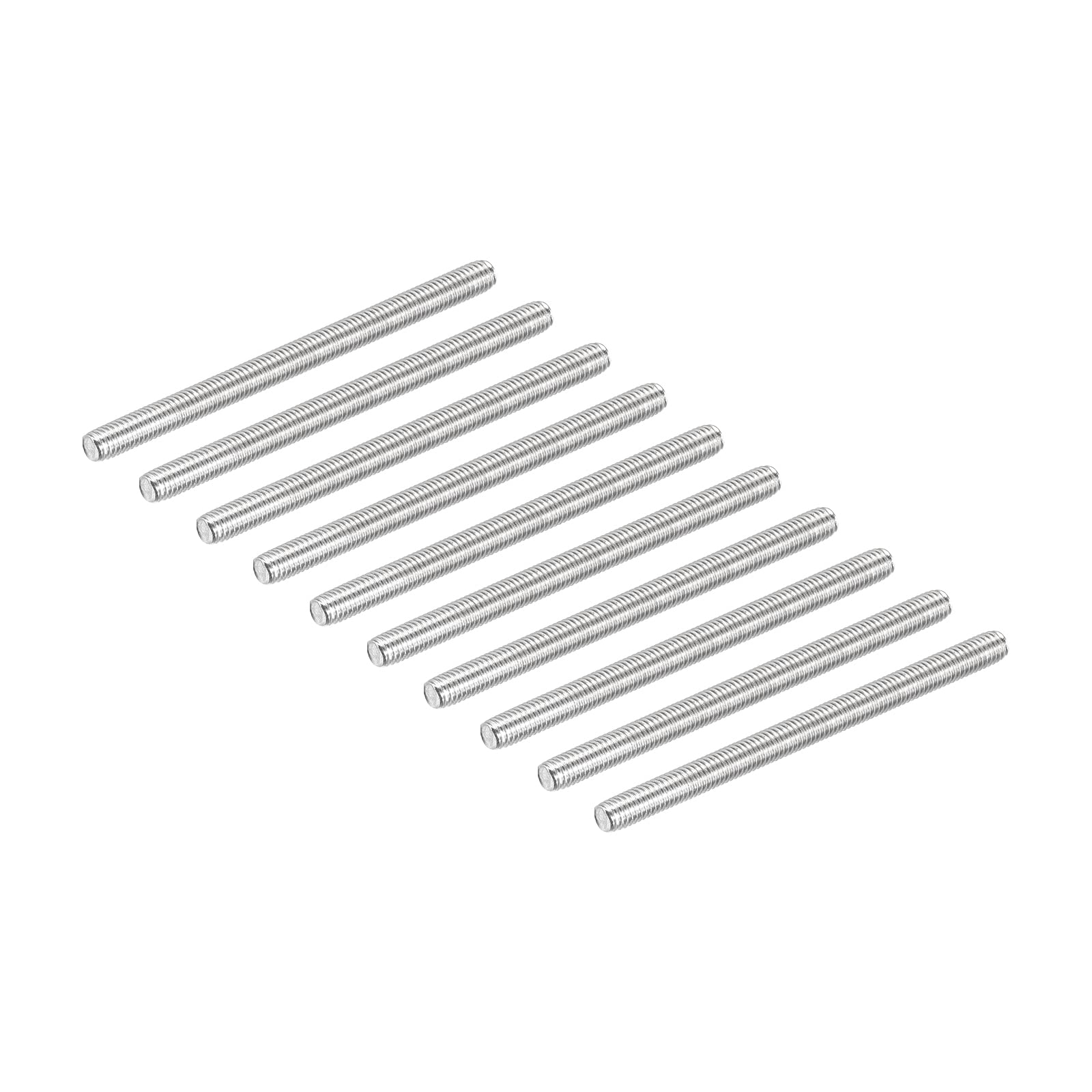 DMiotech 10 Pack M5x80mm Fully Threaded Rod 304 Stainless Steel Right Hand Threads Rod