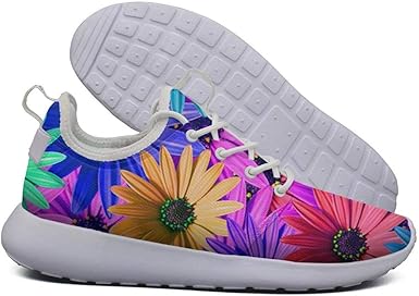 multi colored athletic shoes