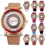 SUPER BARGAIN!!! NEW Model!! Fashion Women Bling Crystal Leather Band Quartz Analogue Sport Wrist Watch in Jewelry