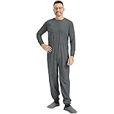 EEOST Anti Strip Clothing Adaptive Jumpsuit with Easy Access Back Zipper Pajamas for Elderly & Dementia Patients