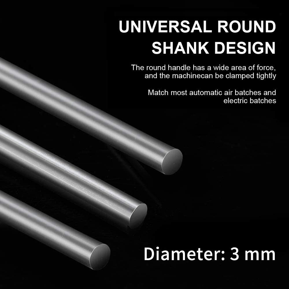 Tungsten Carbide Steel Double Cut Rotary Burrs Set for Rotary Tool 10pcs 1/8 inches Shank Fits Rotary Tool for Grinder Drill DIY WoodWorking Carving - Image 4