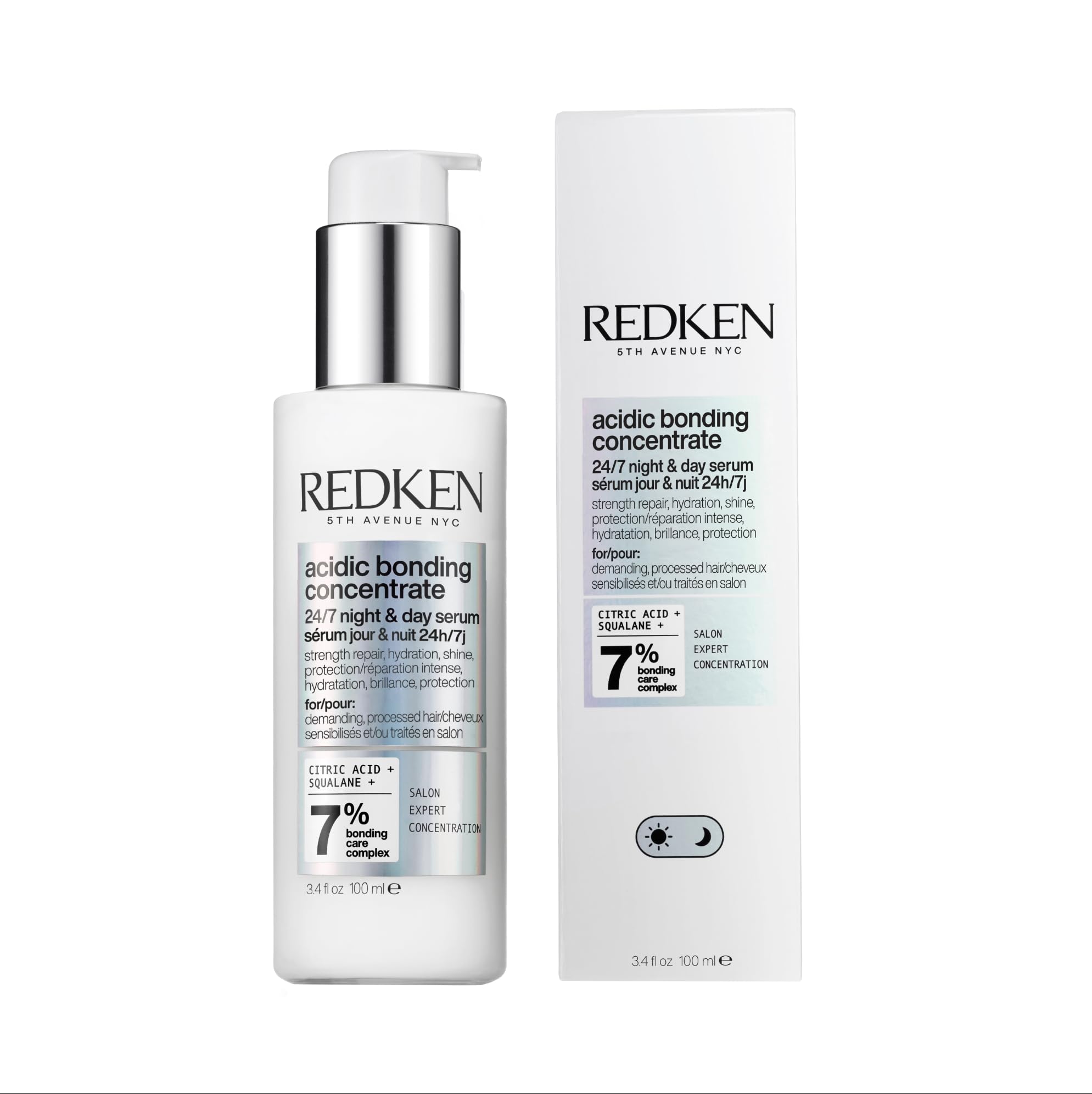 Photo 1 of Redken Acidic Bonding Concentrate 24/7 Night & Day Serum For Damaged Hair - Nourishes & Restores, Overnight Repair & Protection