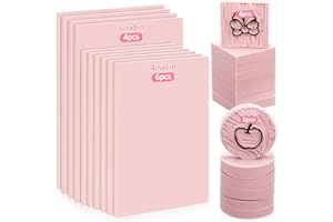Innconee 24 Pcs Rubber Stamp Carving Blocks Pink Rubber Carving Blocks Round Square Rectangle Making Kit for Stamp Crafts and DIY Project